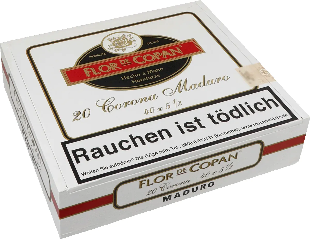 Flor de Copan Corona Maduro Kiste liegend geschlossen