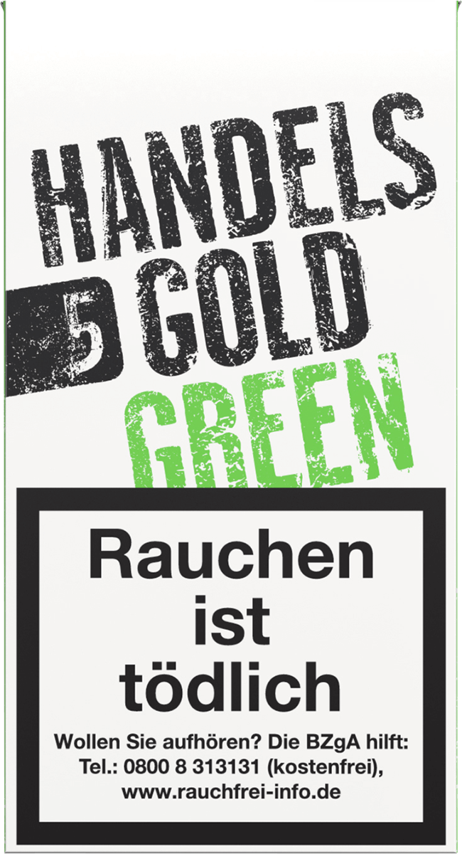 Handelsgold Green - Pappetui vorne geschlossen