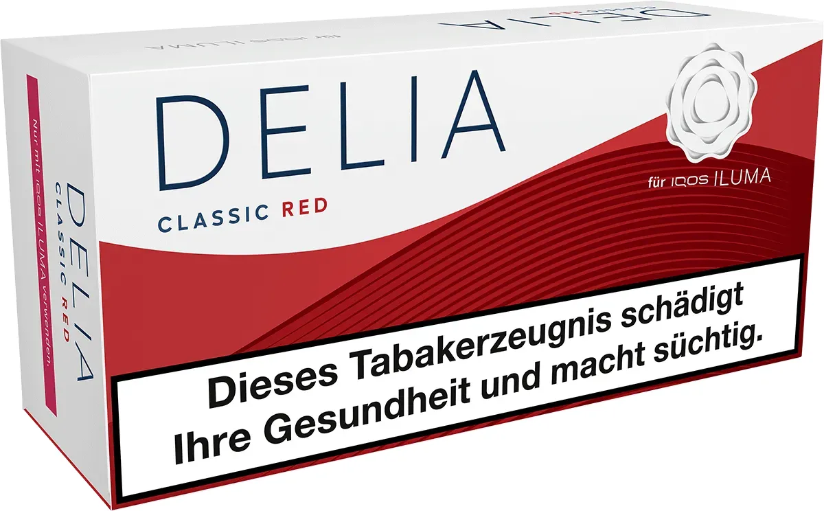 IQOS Delia Red Bundle Vorderseite Bundle seitlich von links
