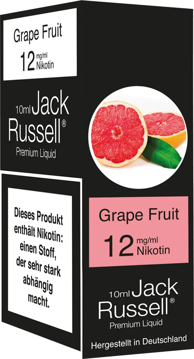Jack Russell Liquid Grape Fruit 12mg Verpackung