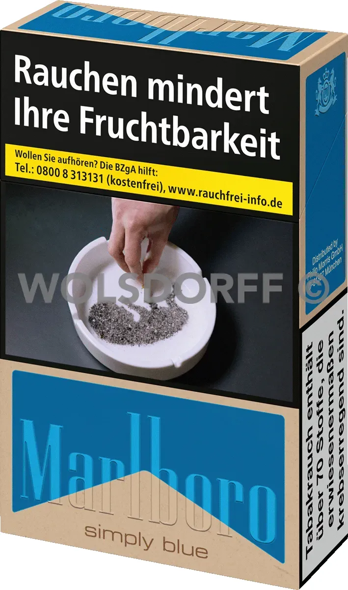 Marlboro Simply Blue OP Packung schräg