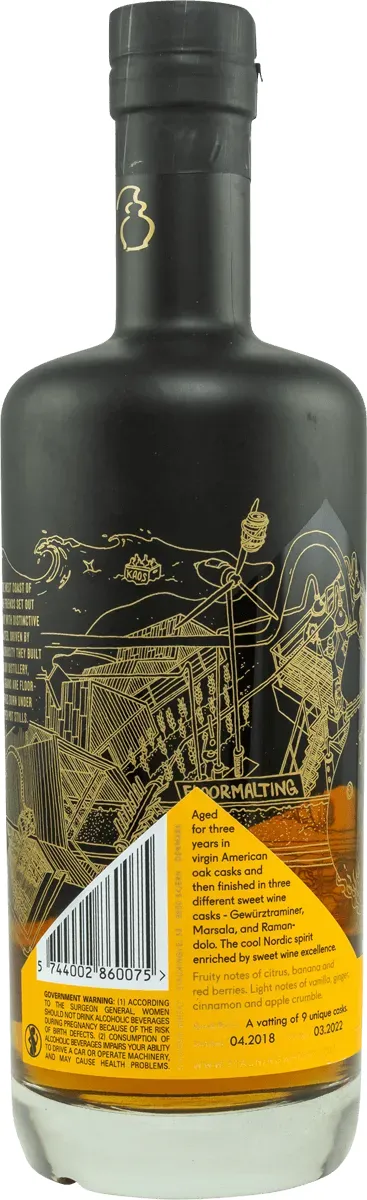 Stauning Rye Sweet Wine Cask Flasche Rueckseite