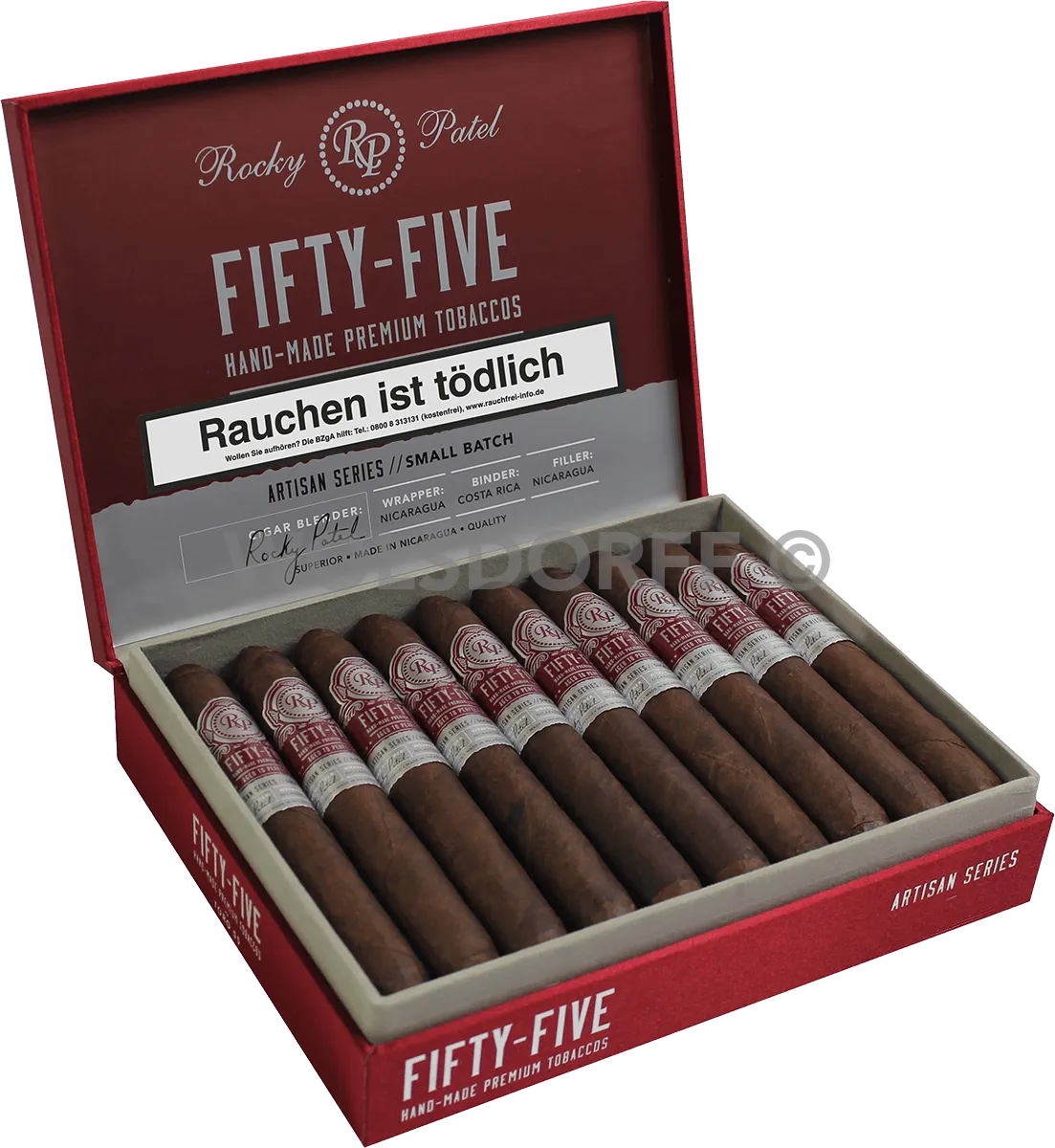 Rocky Patel Fifty Five Robusto Kiste offen