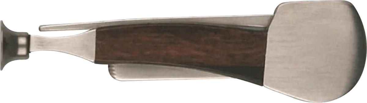 Pfeifenbesteck Chrom/Holz Pfeifenform