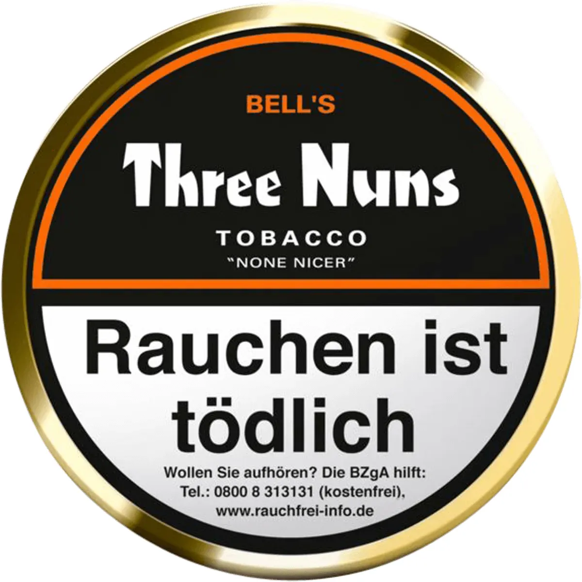 Mac Baren Three Nuns Pfeifentabak Deckel Dose von oben