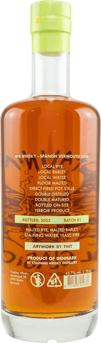 Stauning El Classico Flasche Rueckseite
