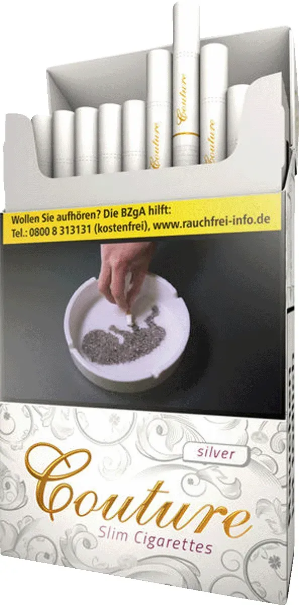 Couture Silver Slim Packung offen schräg