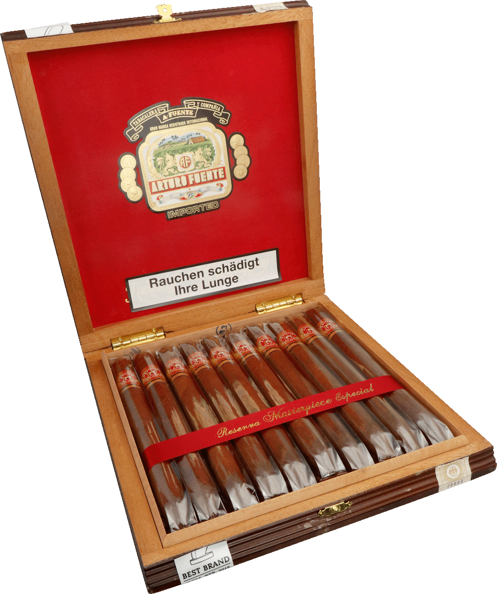 Arturo Fuente Hemingway Masterpiece - Kiste seitlich geöffnet
