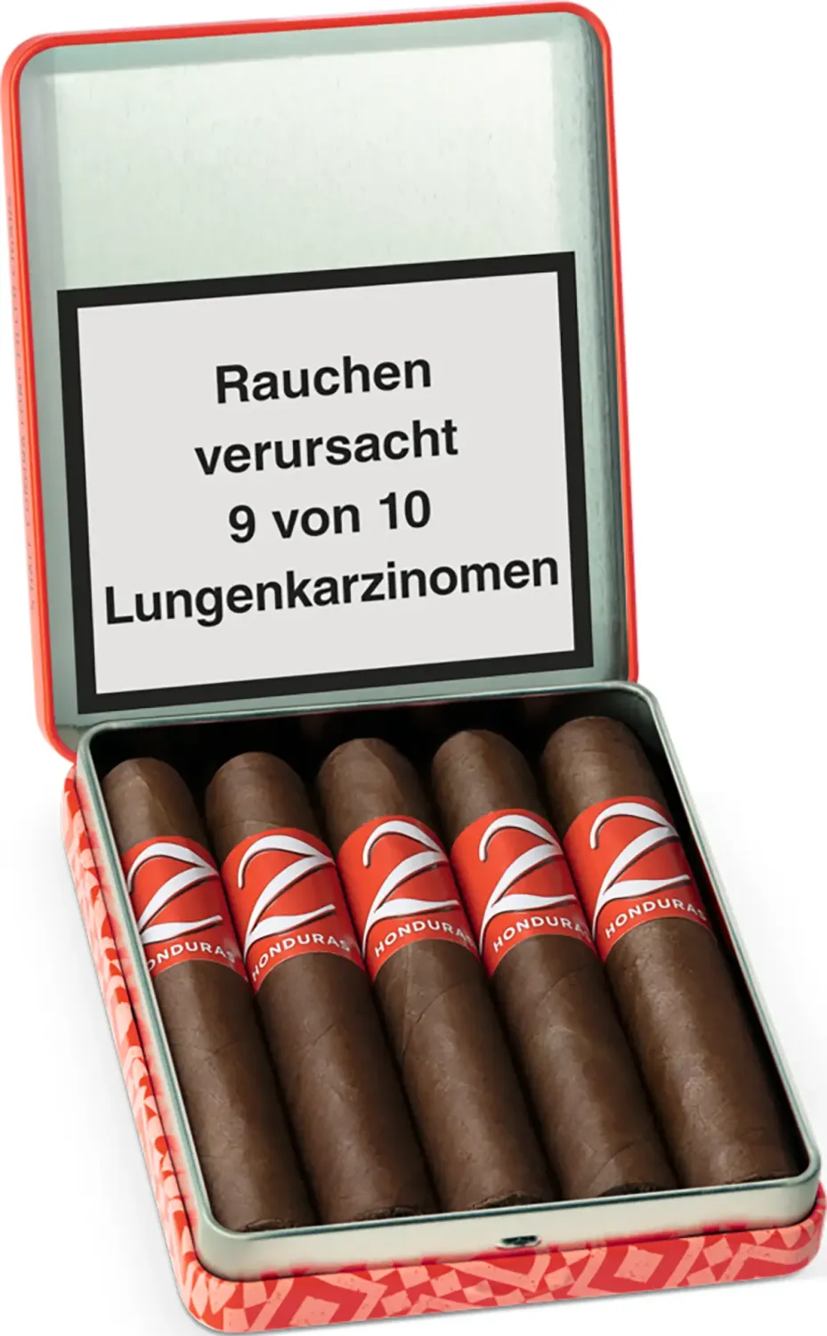 Zino Honduras Half Corona (Pre-Cut) 5 Stück Metallbox offen