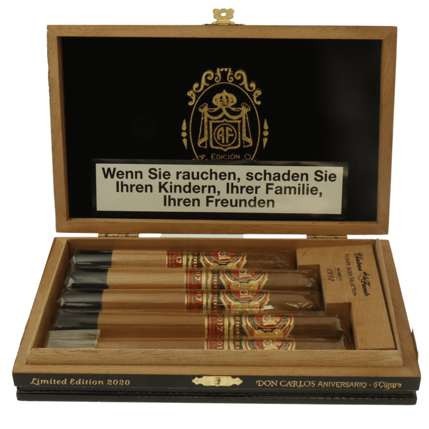 Don Carlos Edition de Aniversario - Kiste vorne geöffnet