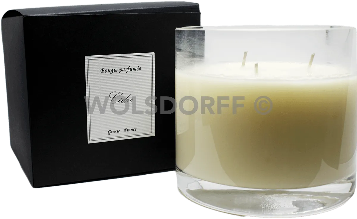 Duftkerze Zeder Verkaufsverpackung