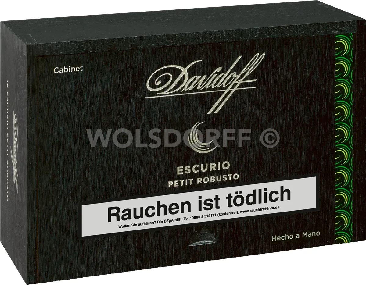 Davidoff Escurio Petit Robusto Kiste stehend