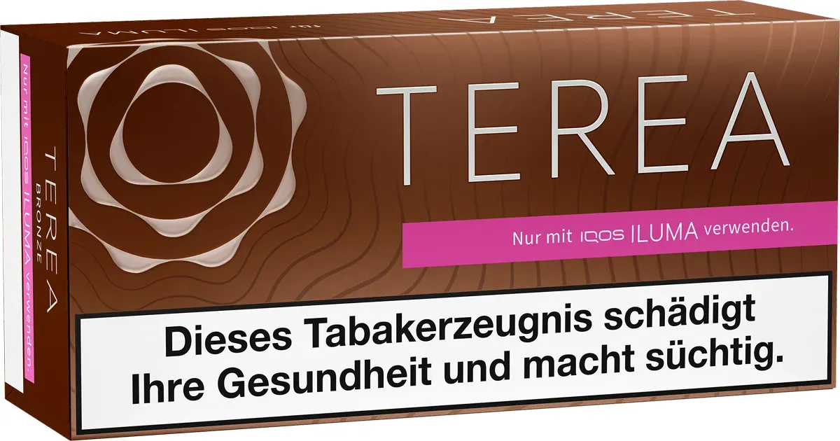 IQOS Terea Bronze Gebinde Vorderseite von links