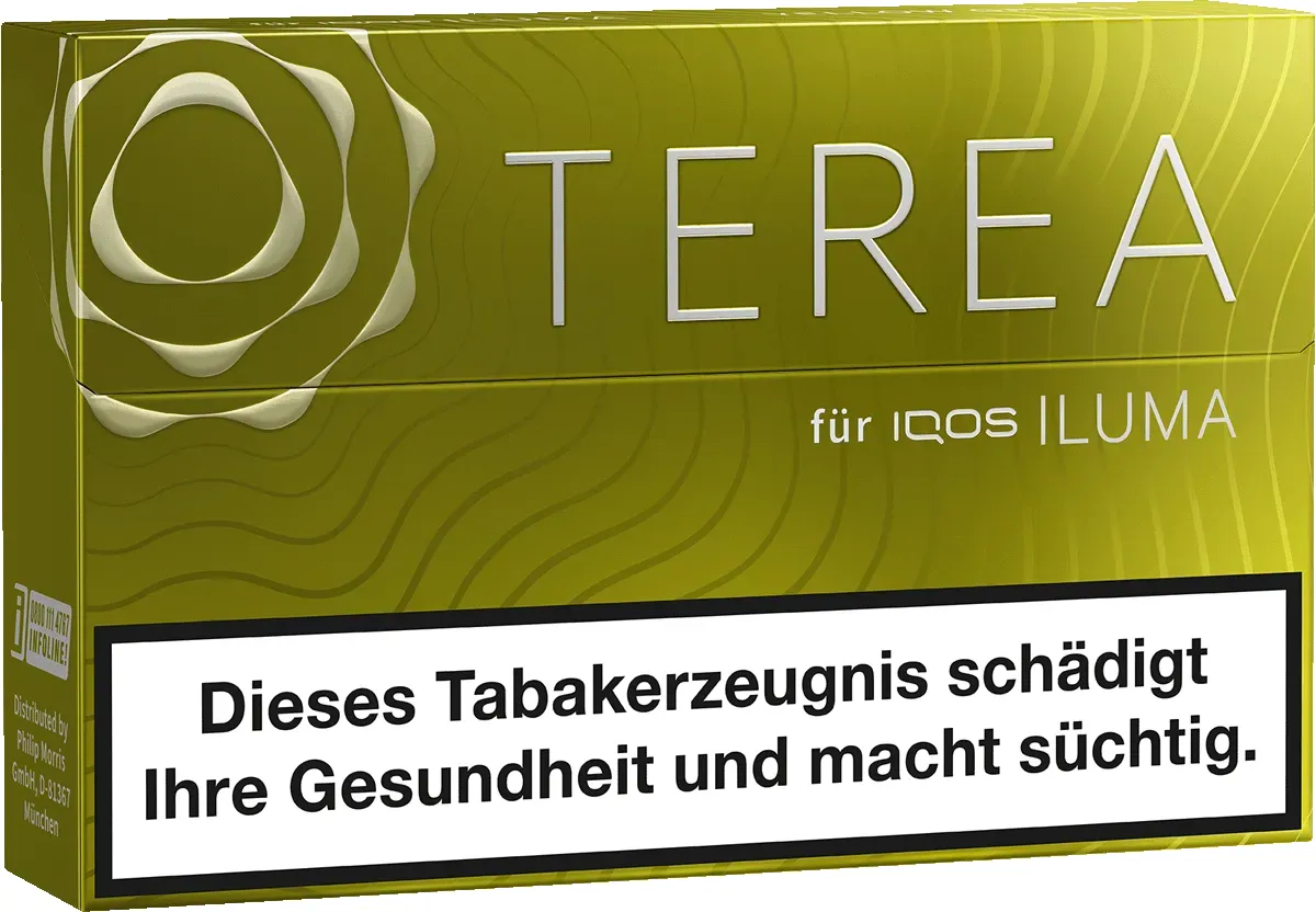 IQOS Terea Yellow Green Vorderseite von links