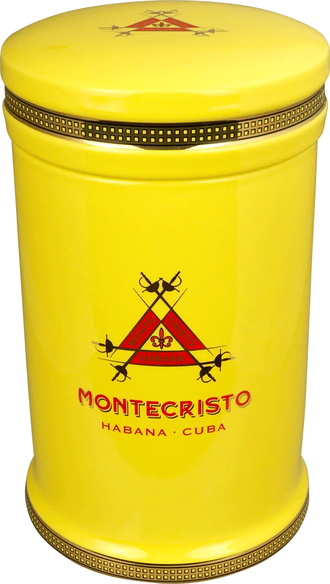 Montecristo Porzellanjar tasche von oben gelb