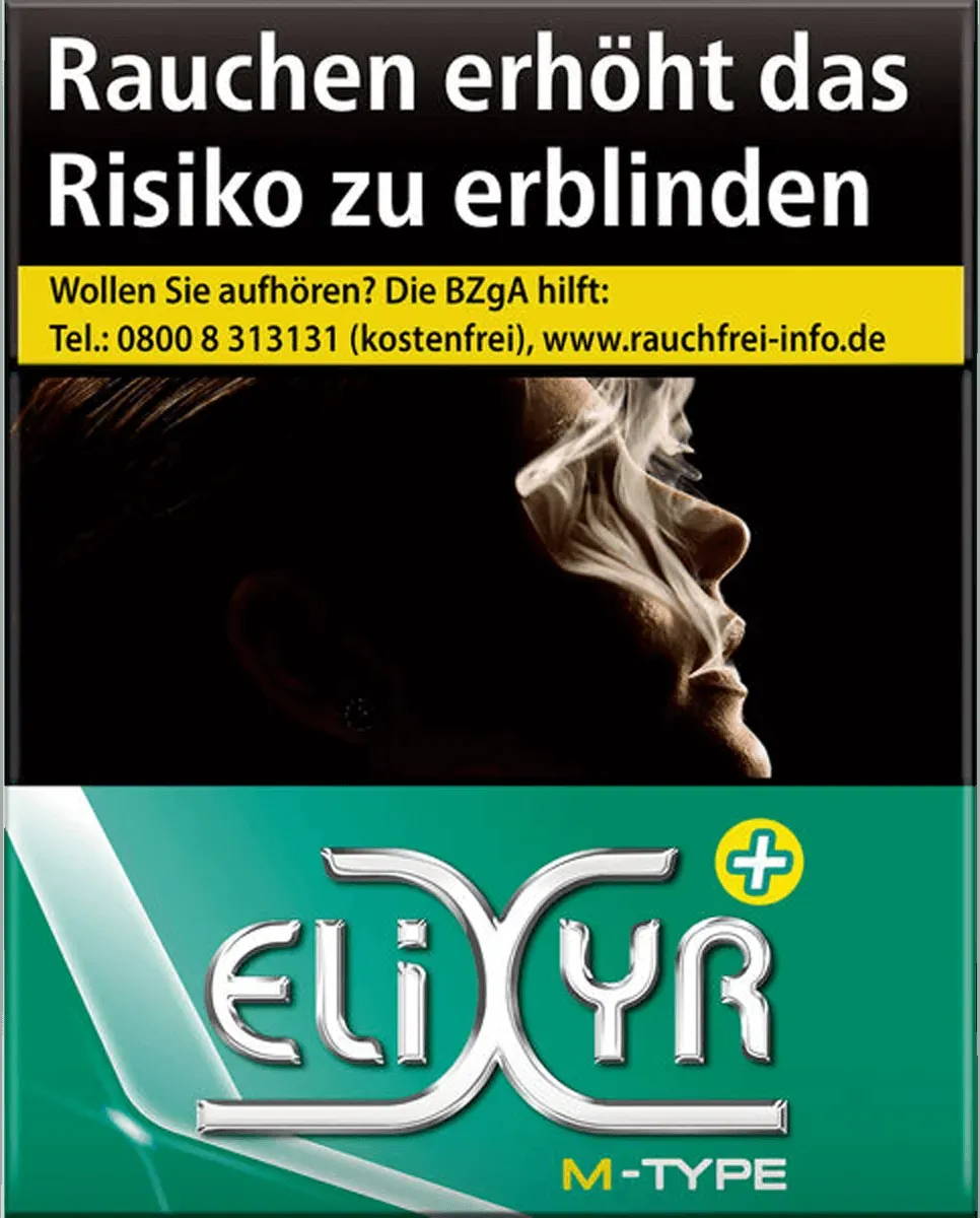 Elixyr Plus M-Type Cigarettes XL Packung von vorne