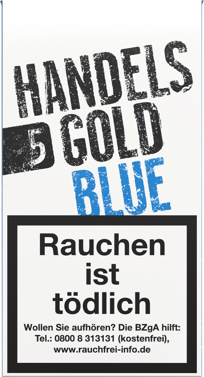 Handelsgold Blue - Pappetui vorne geschlossen
