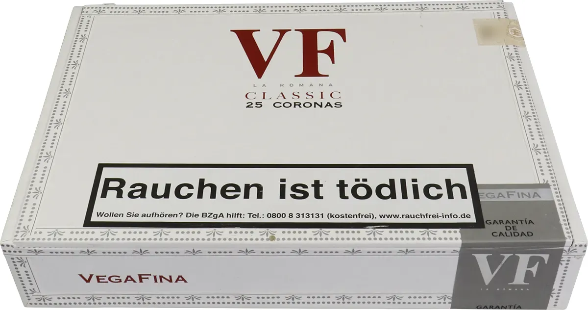 VegaFina Linea Clásica Coronas 25 stück kiste geschlossen von vorne