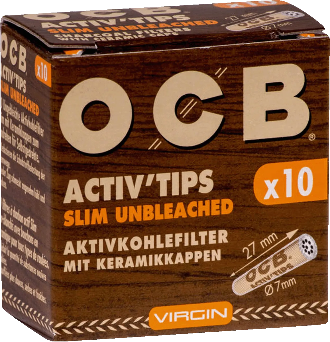OCB Aktiv Tips Unbleached Einzelpackung