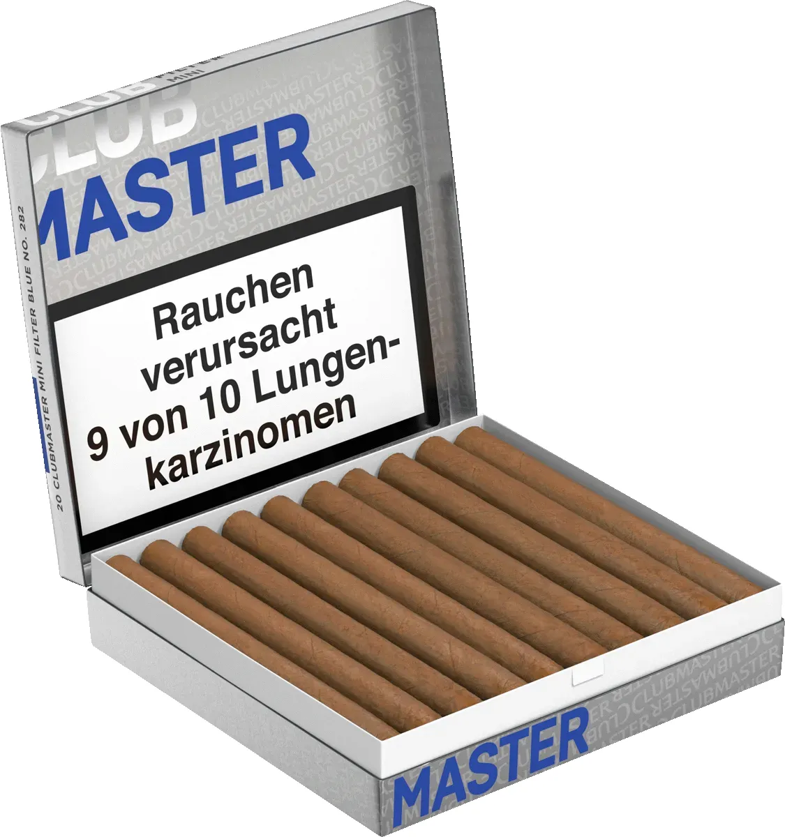 Clubmaster Mini Filter Blue Schachtel offen