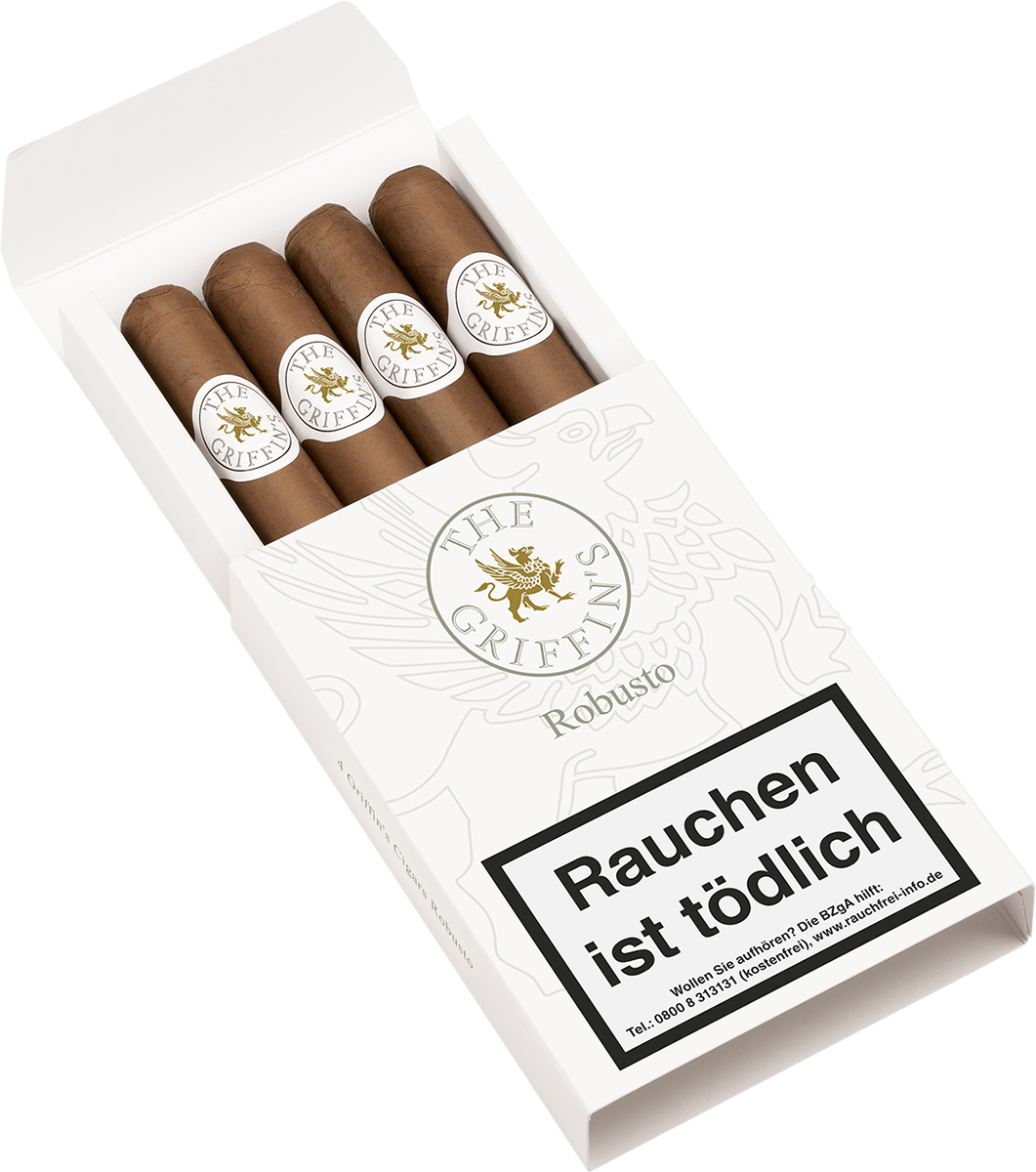 The Griffin's Classic Robusto - Pappetui seitlich geöffnet