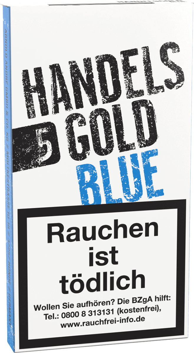 Handelsgold Blue - Pappetui seitlich geschlossen