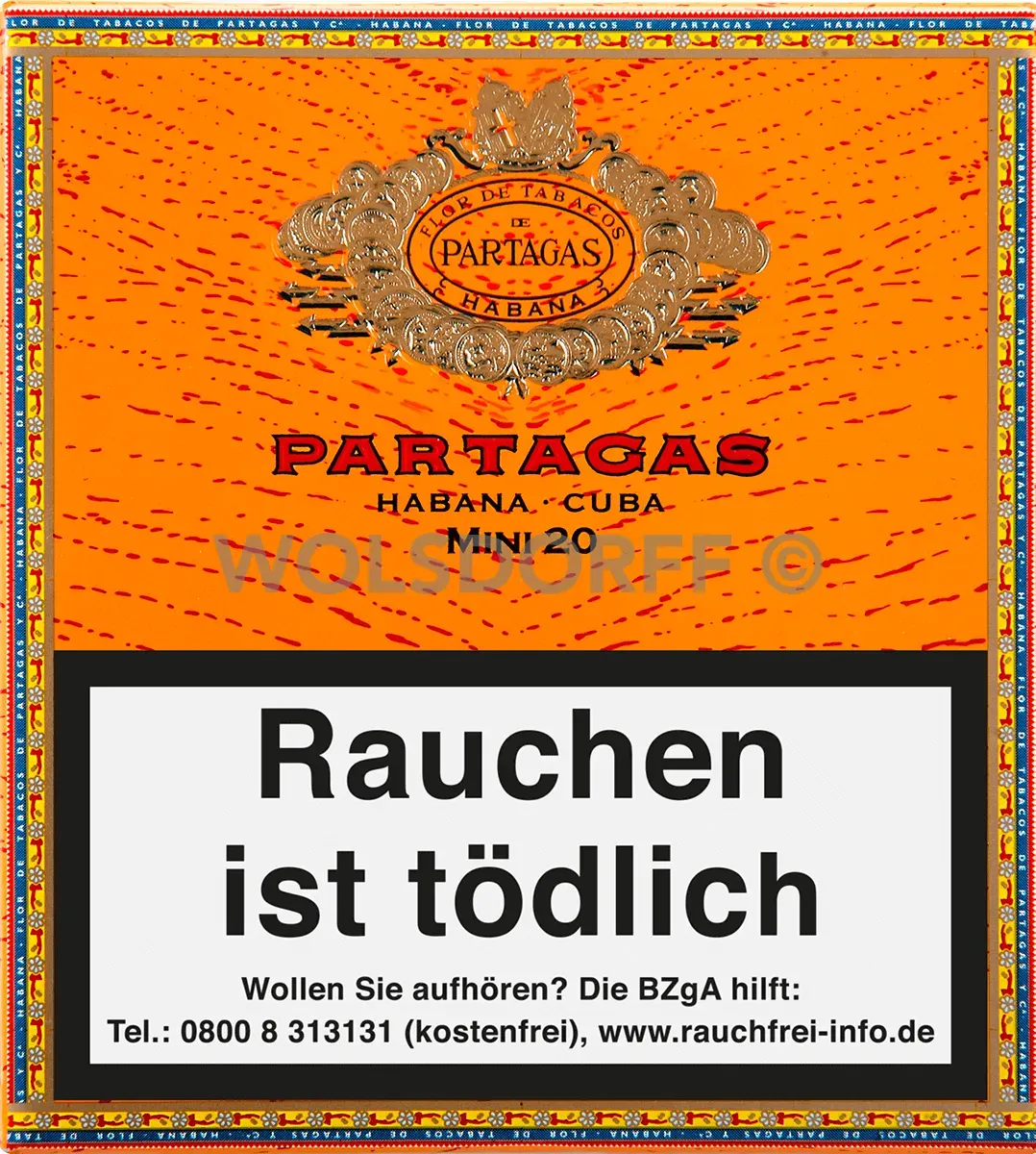 Partagas Mini 20'S von vorne