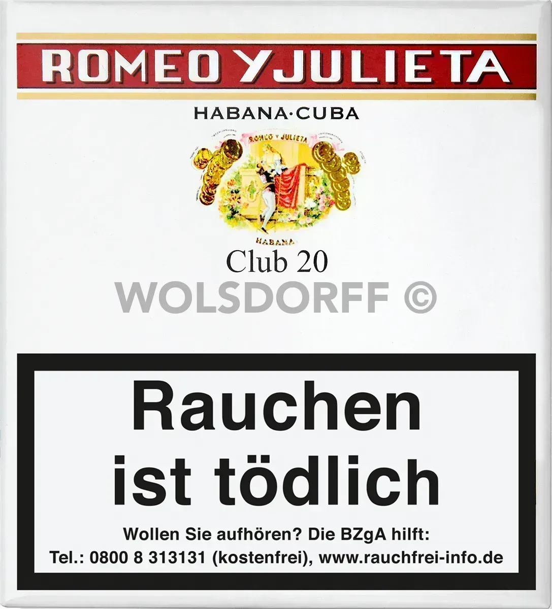 Romeo Club Schachtel Vorderansicht