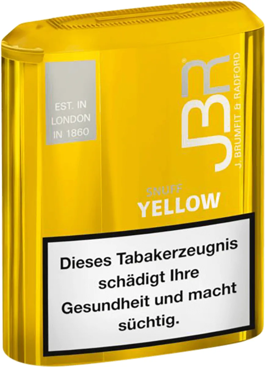 JBR Yellow Snuff Dose stehend