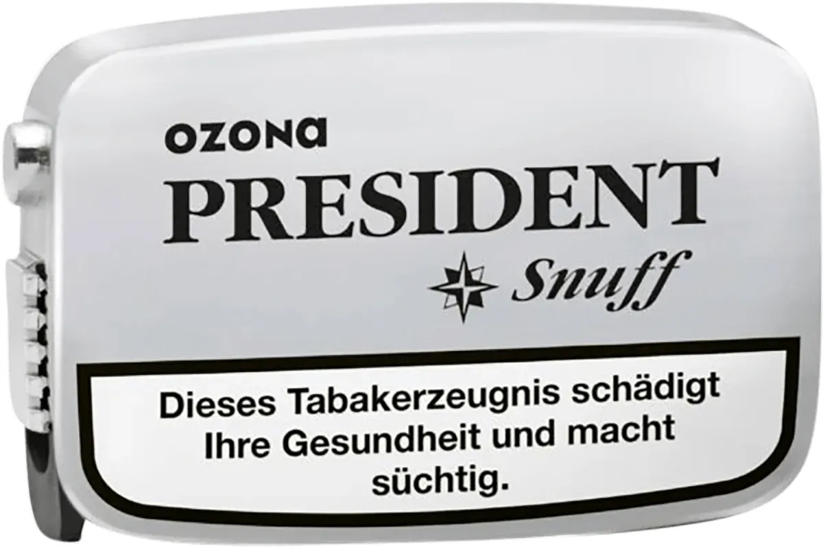 Ozona President Snuff Dose von schräg vorne