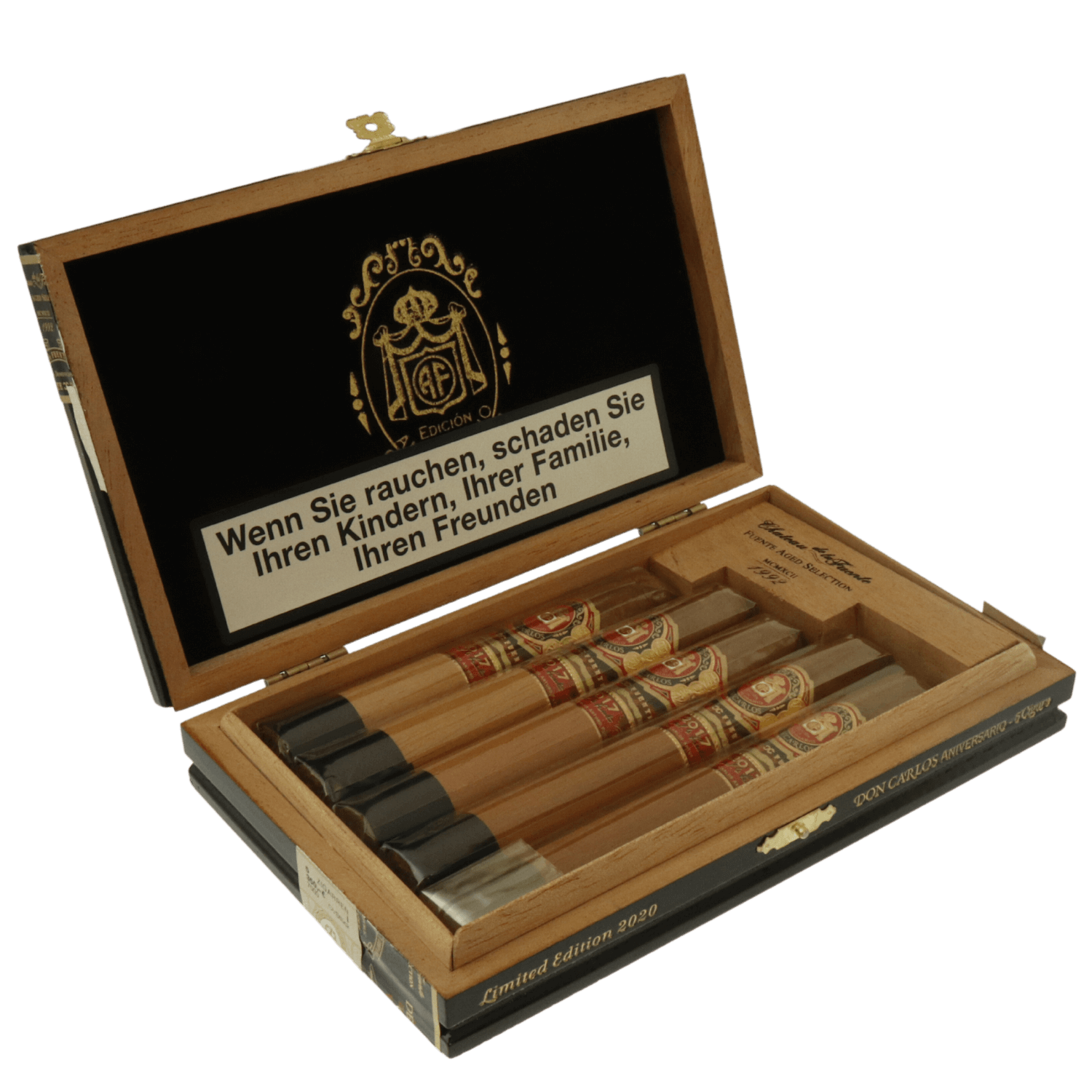 Don Carlos Edition de Aniversario - Kiste seitlich geöffnet