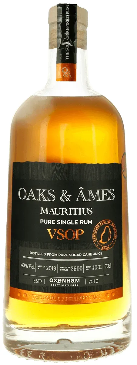 Oaks Ames VSOP Rum Flasche Vorderseite