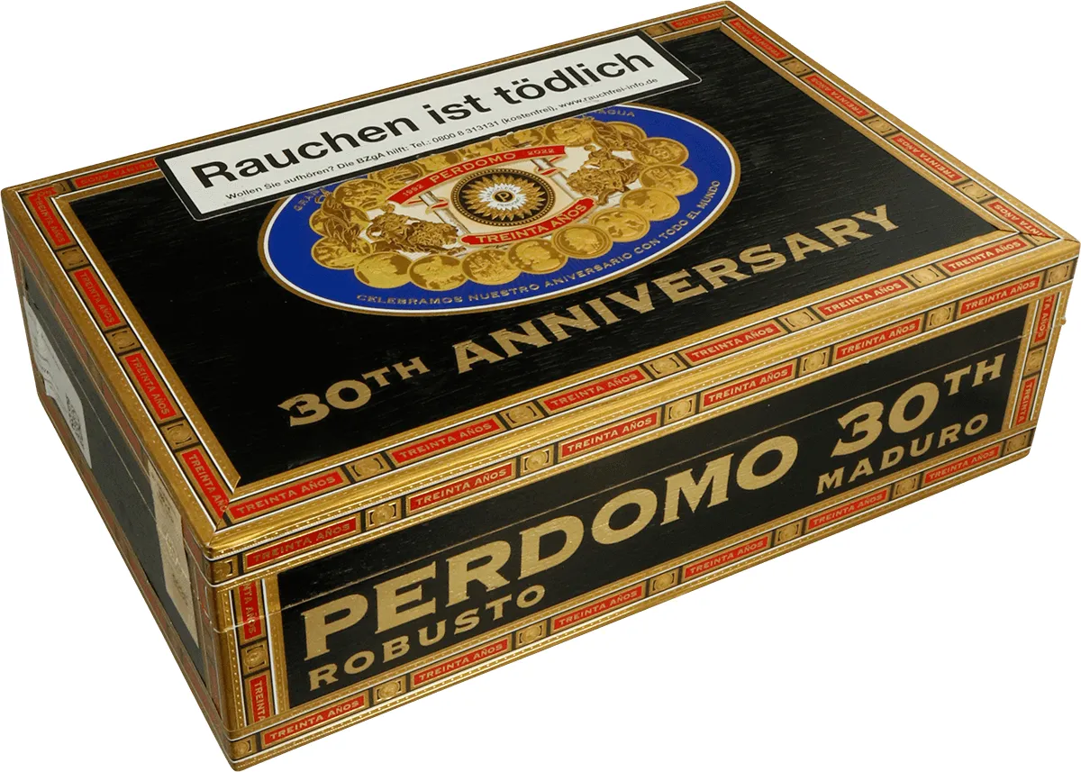 Perdomo 30th Maduro Kiste geschlossen Seite