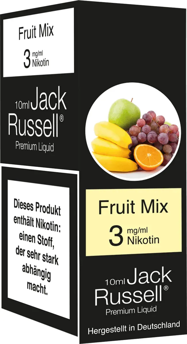 Jack Russell Liquid Fruit Mix 3mg Verpackung
