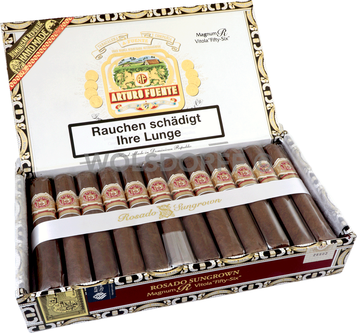 Arturo Fuente Rosado - Kiste seitlich geöffnet