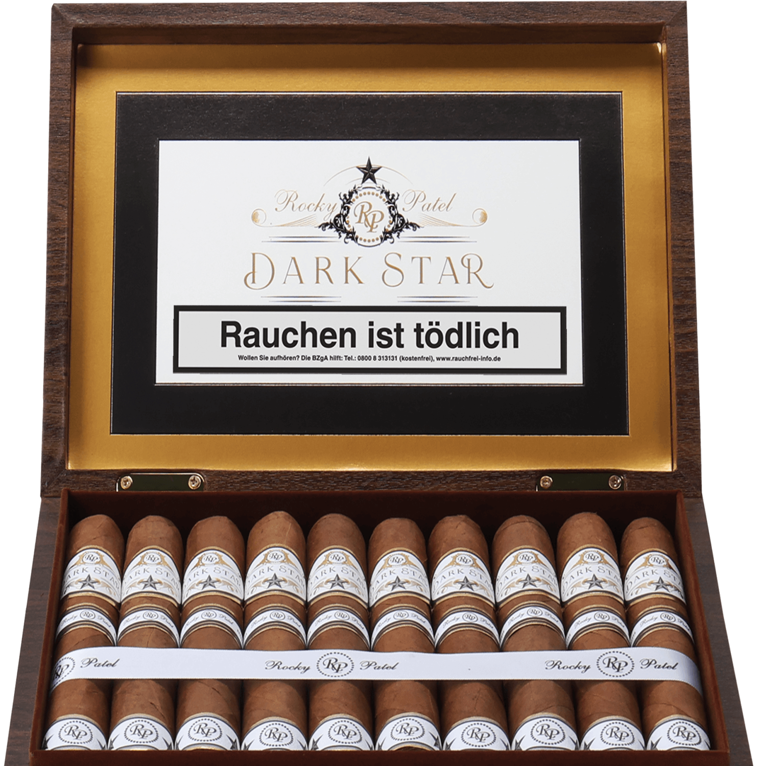 Rocky Patel Dark Star Sixty - Kiste vorne geöffnet