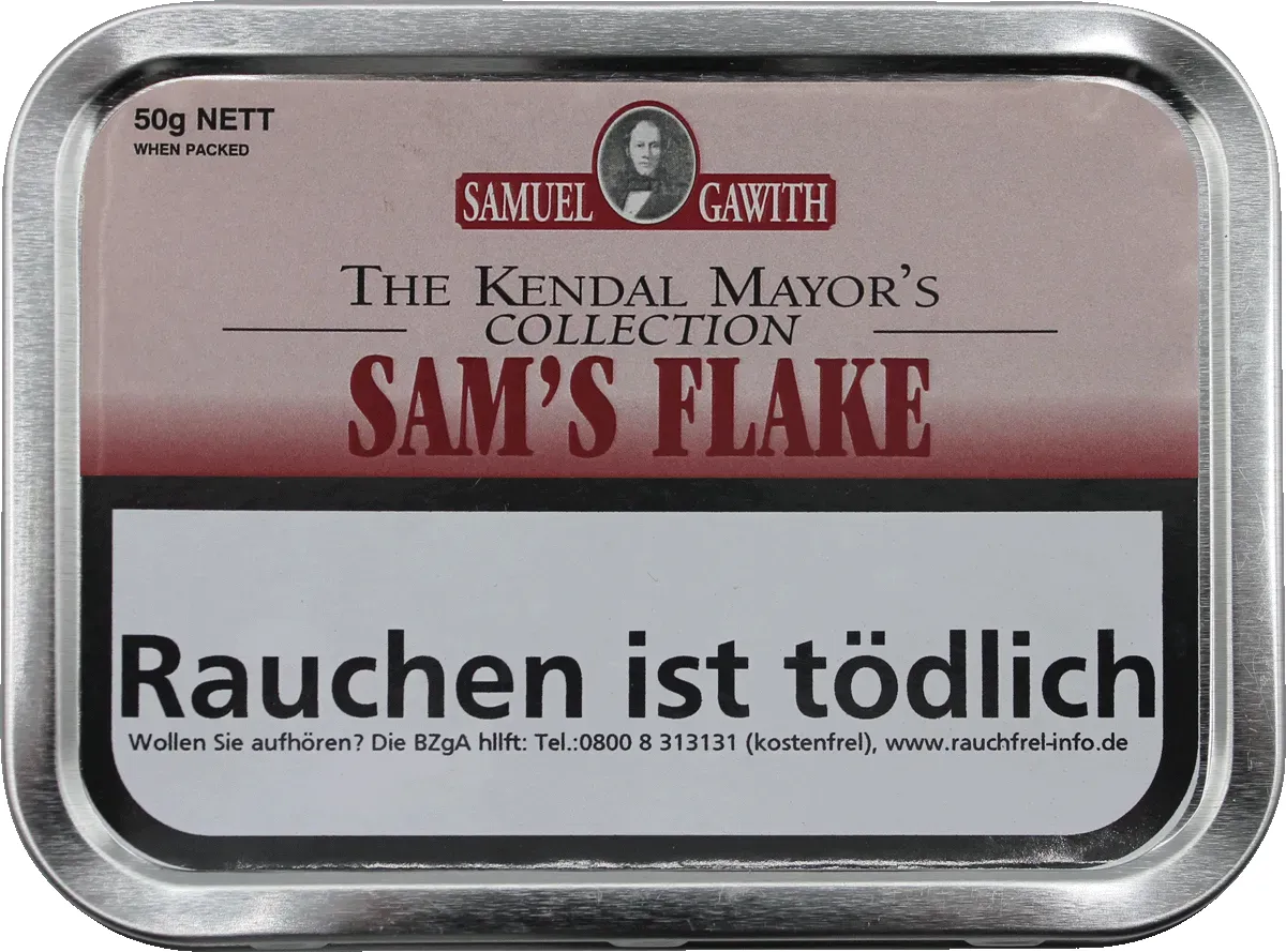 Samuel Gawith Sam’s Flake Dose Deckel von oben
