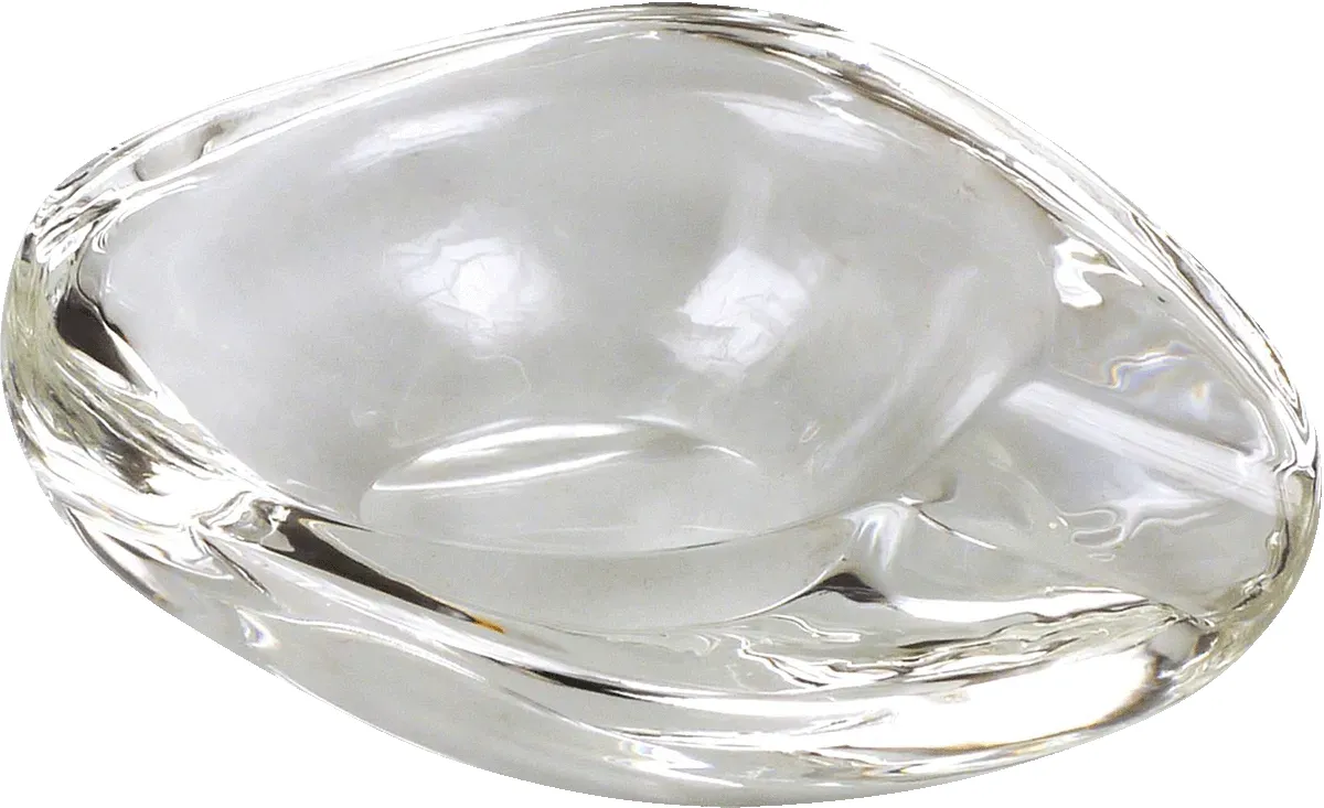 Zigarrenaschenbecher Kristallglas oval transparent