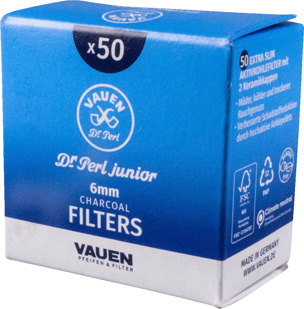 Vauen Dr. Perl Jufifty Aktivkohlefilter - Karton seitlich