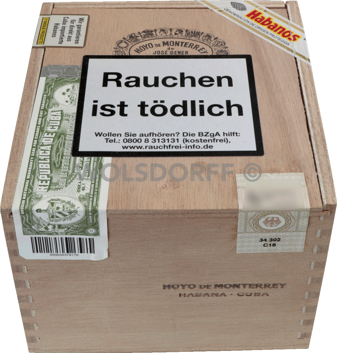 Hoyo de Monterrey Petit Robusto - Kiste vorne geschlossen