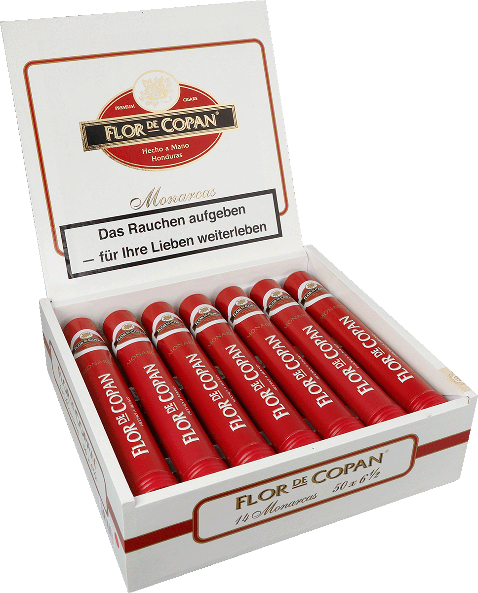 Flor de Copán Linea Clásica - Kiste seitlich geöffnet