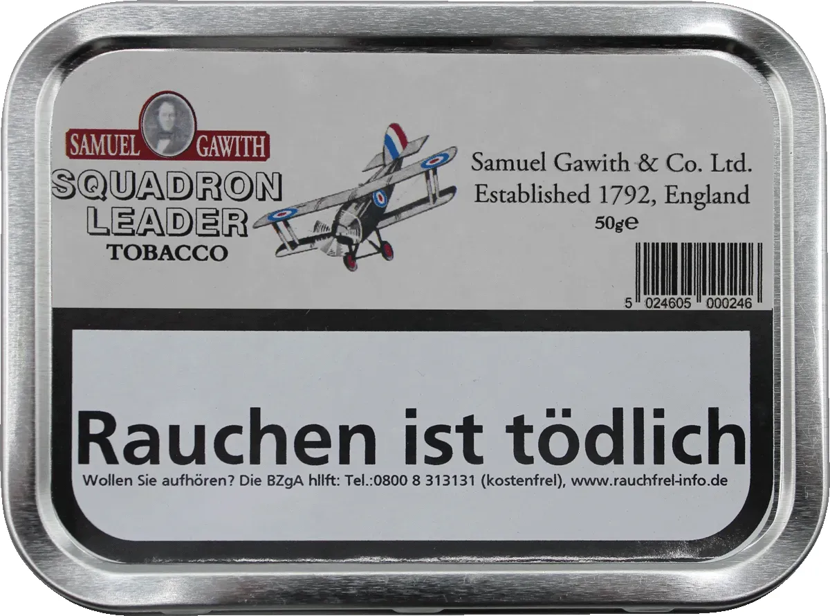 Samuel Gawith Squadron Leader Deckel Dose von oben