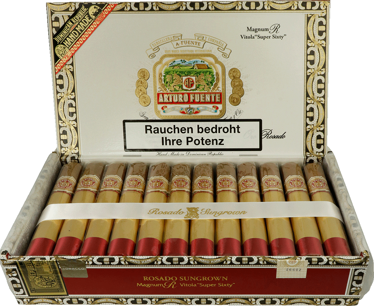 Arturo Fuente Rosado Sungrown - Kiste vorne geöffnet