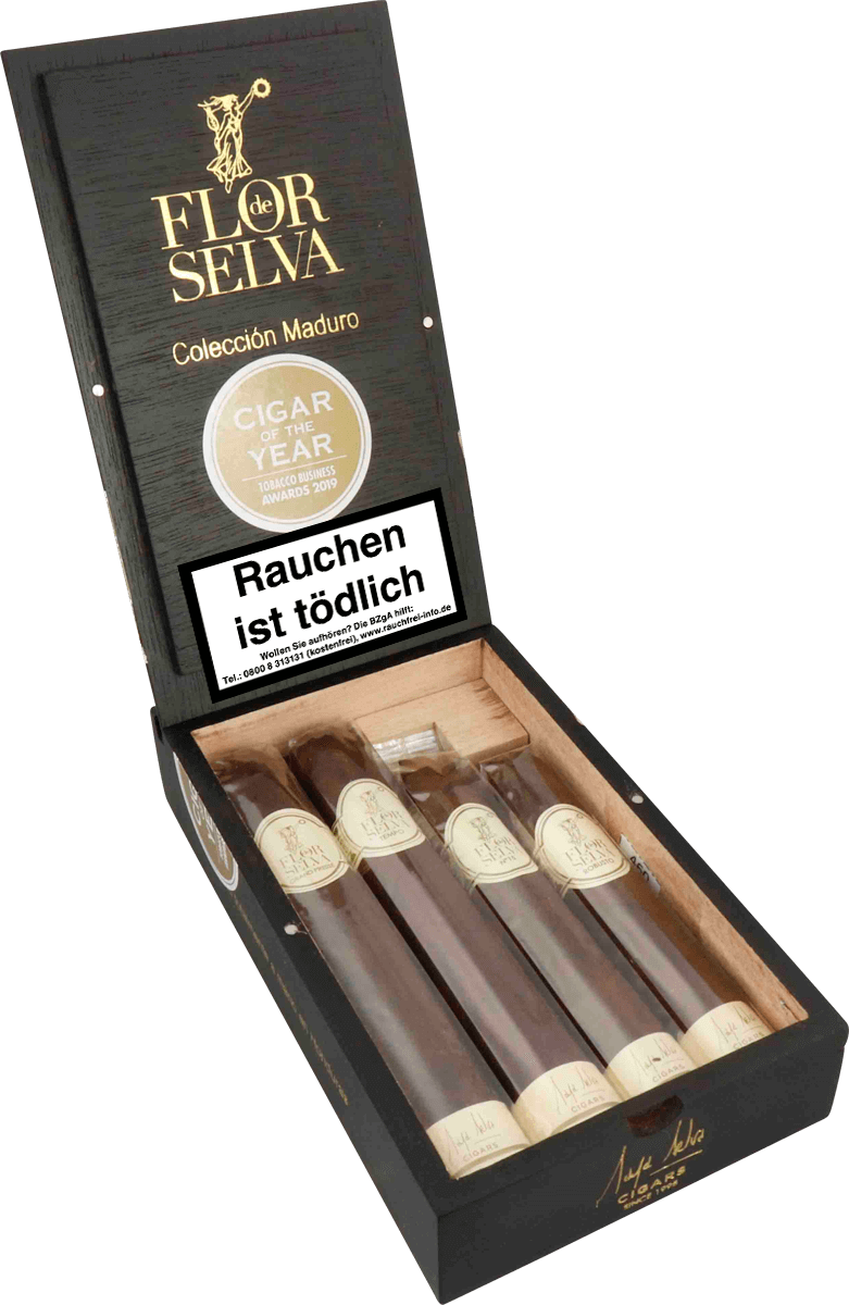 Flor de Selva Collection Maduro - Karton seitlich geöffnet