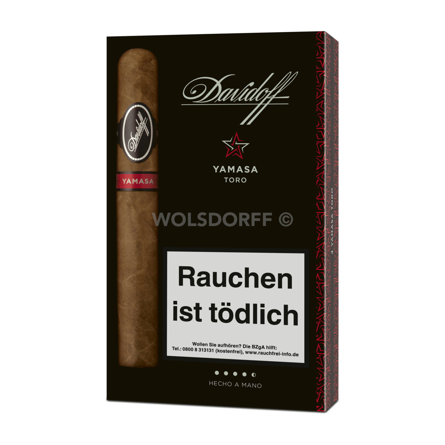 Davidoff Yamasá Toro - Pappetui vorne geschlossen