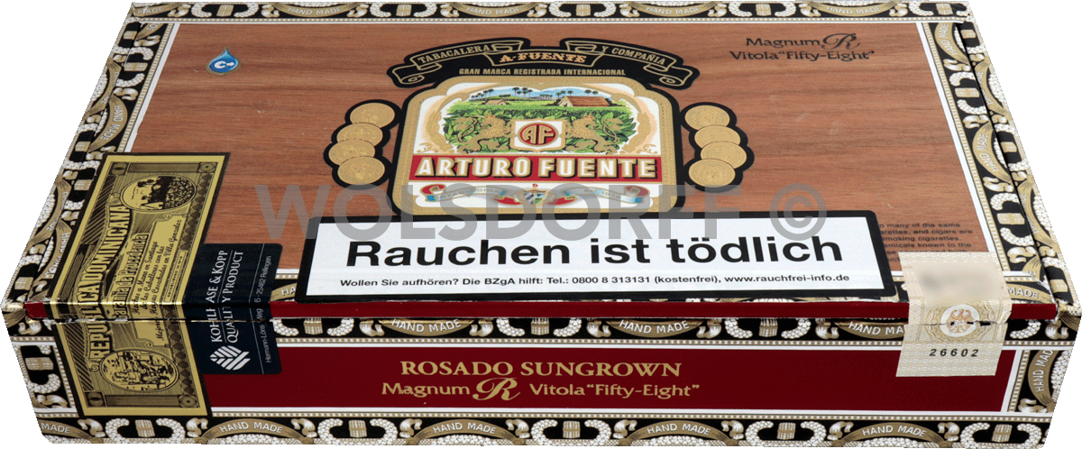 Arturo Fuente Rosado Sungrown - Kiste vorne geschlossen