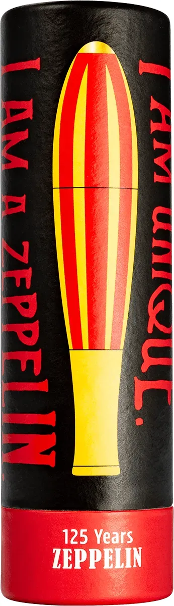 Vauen Pfeife Zeppelin rot/gelb Limited Edition Verpackung hochkant stehend