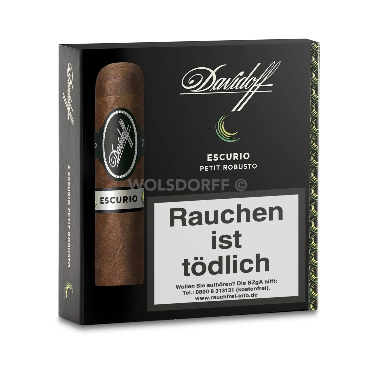 Davidoff Escurio Petit Robusto Etui stehend