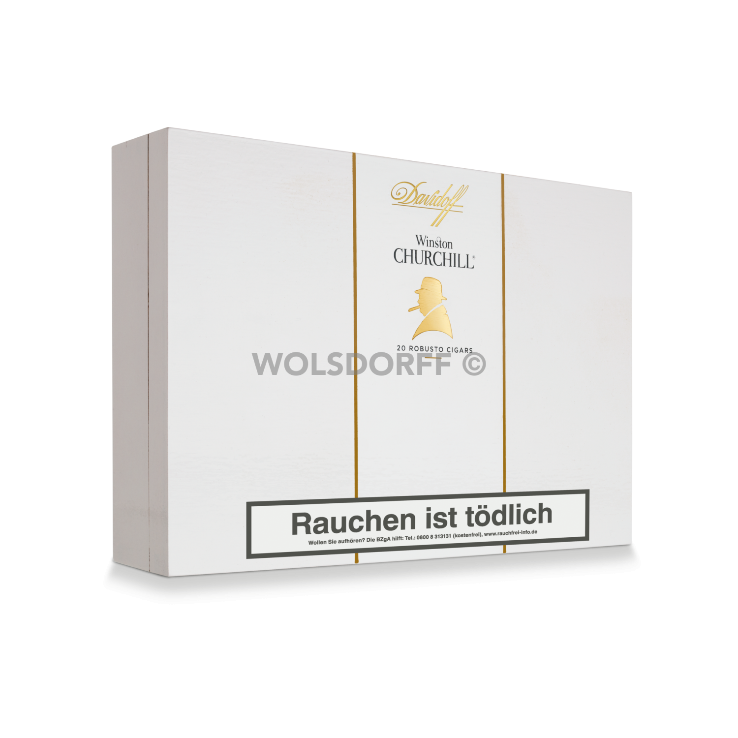 Davidoff Winston Churchill Robusto - Kiste seitlich geschlossen