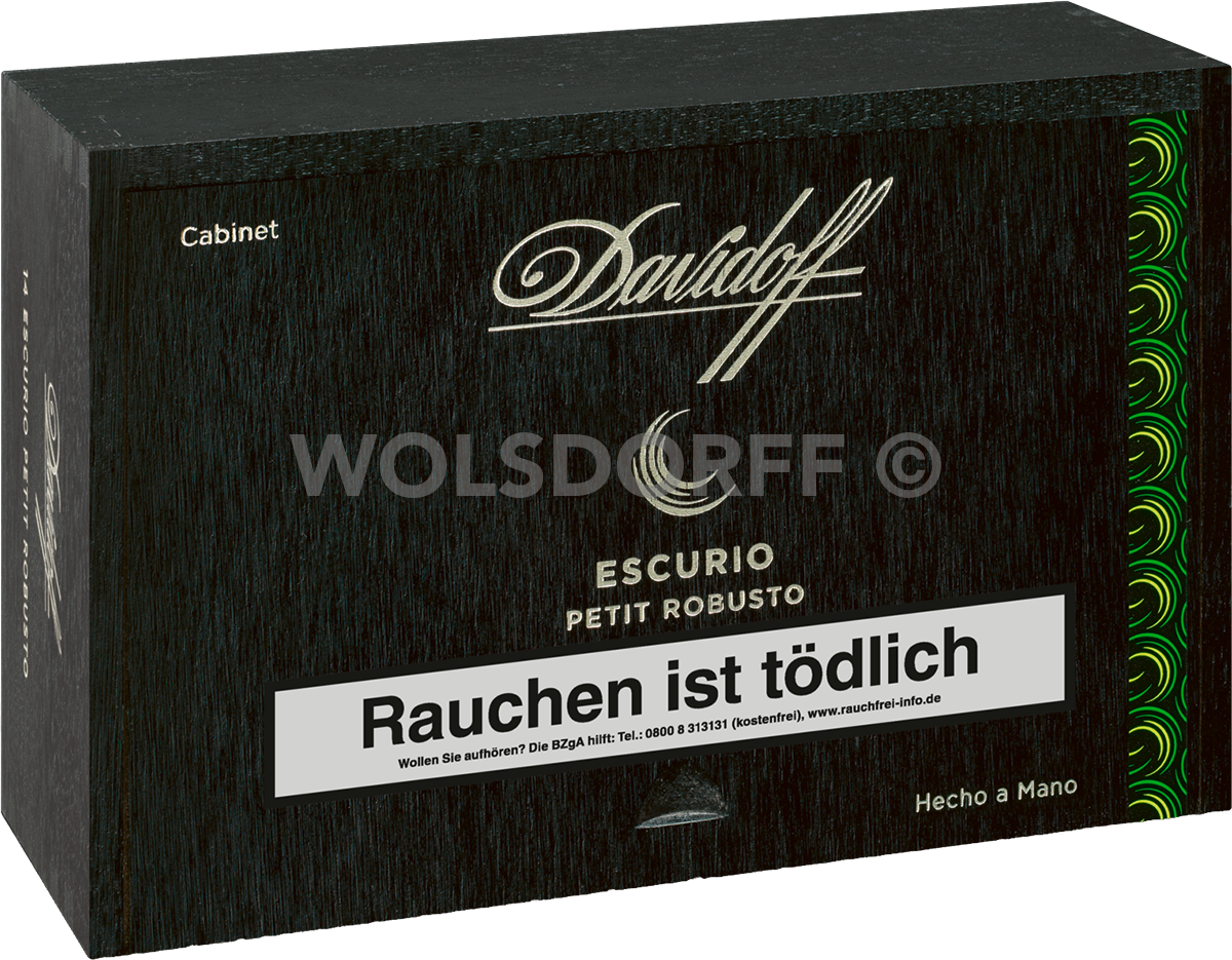 Davidoff Escurio Petit Robusto - Kiste seitlich geschlossen